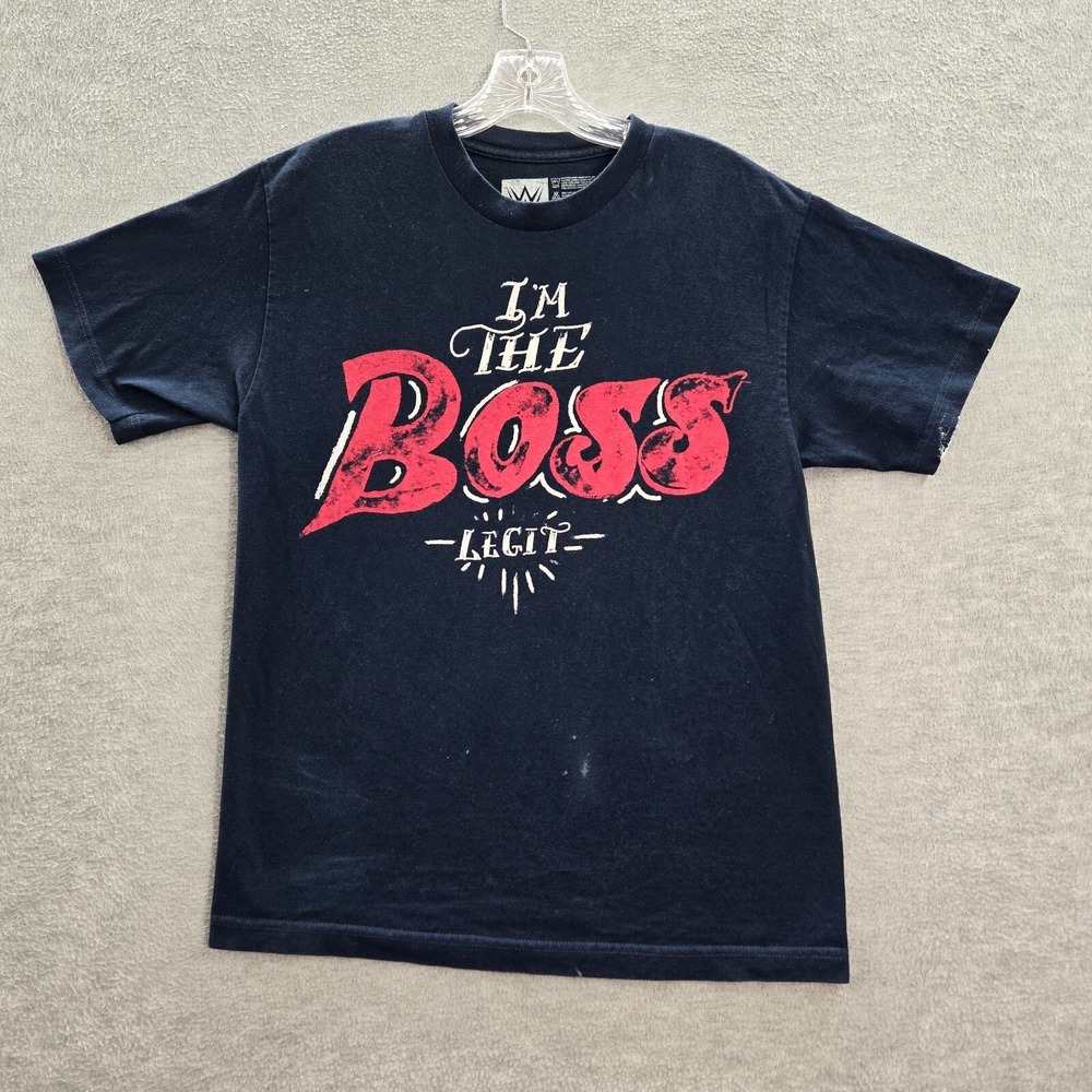 WWE Men Shirt Medium Blue Sasha Banks I'm The Boss Legit Short Sleeve Tee READ